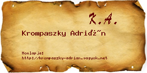 Krompaszky Adrián névjegykártya